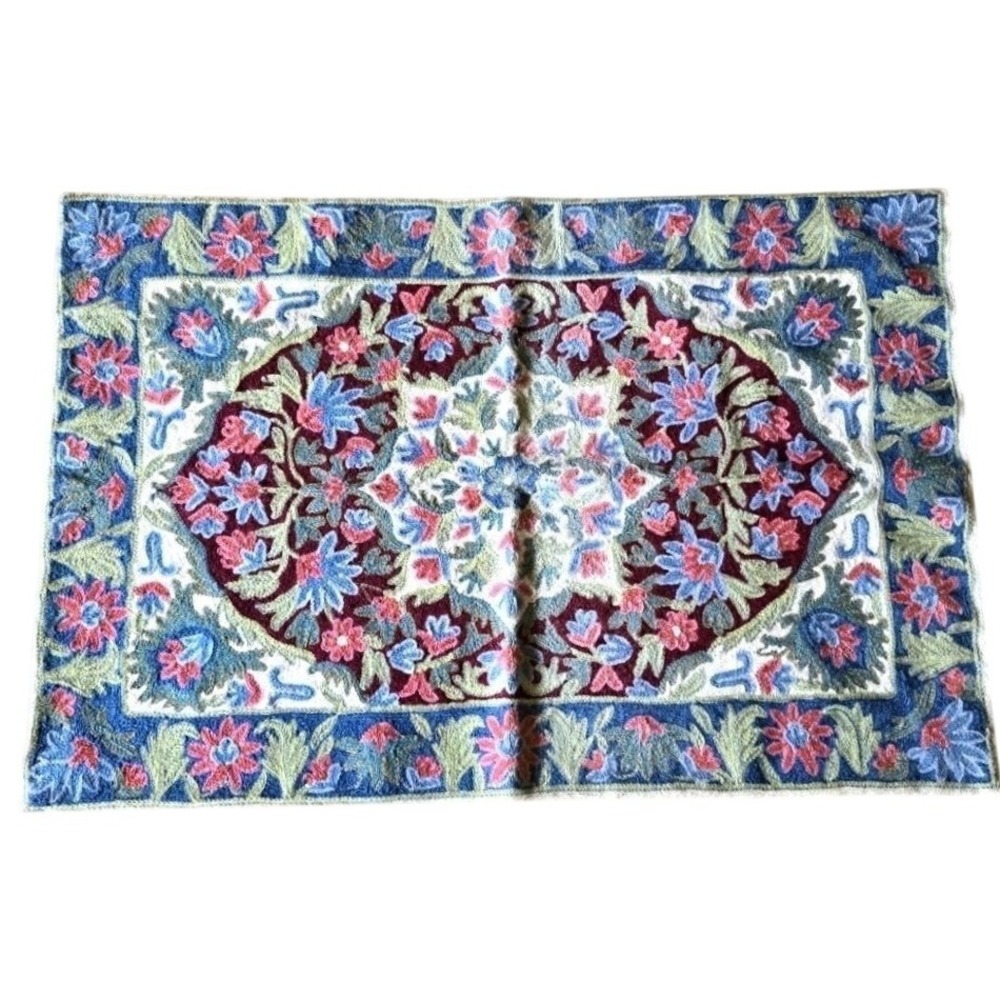 Afghanistan rug 2x3 Bright bold colors Table Runner Prayer Rug Placemat